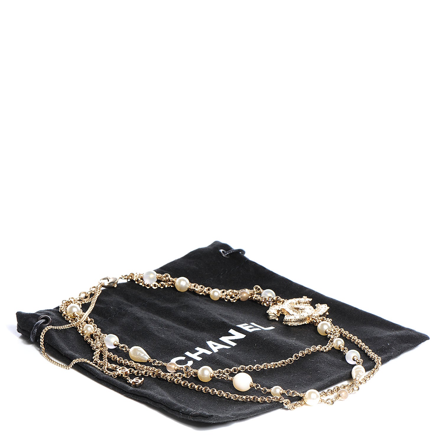 Chanel Pearl CC Short Necklace Gold 6 of 6