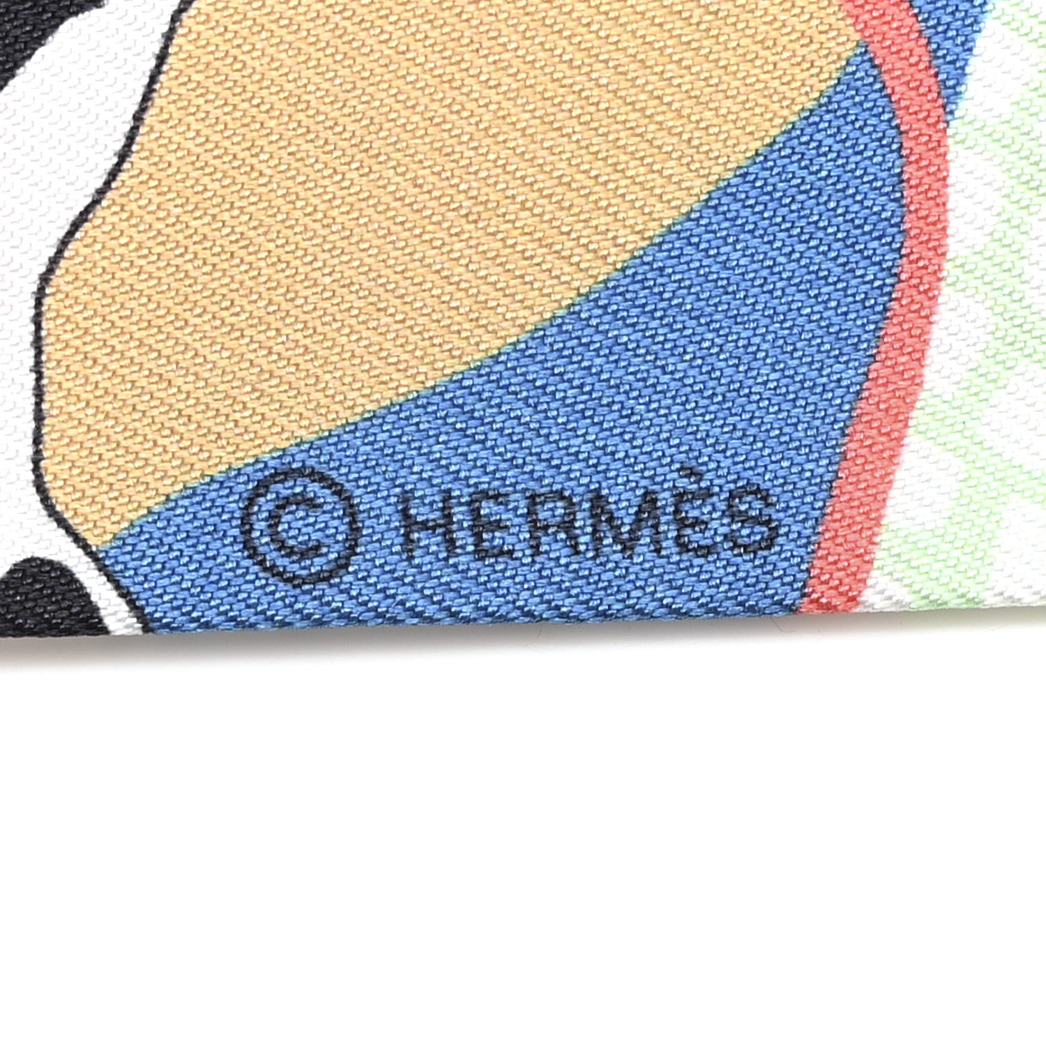 Hermes Silk En Liberte Long Twilly Jaune Vif Bleu Rouge 4 of 5