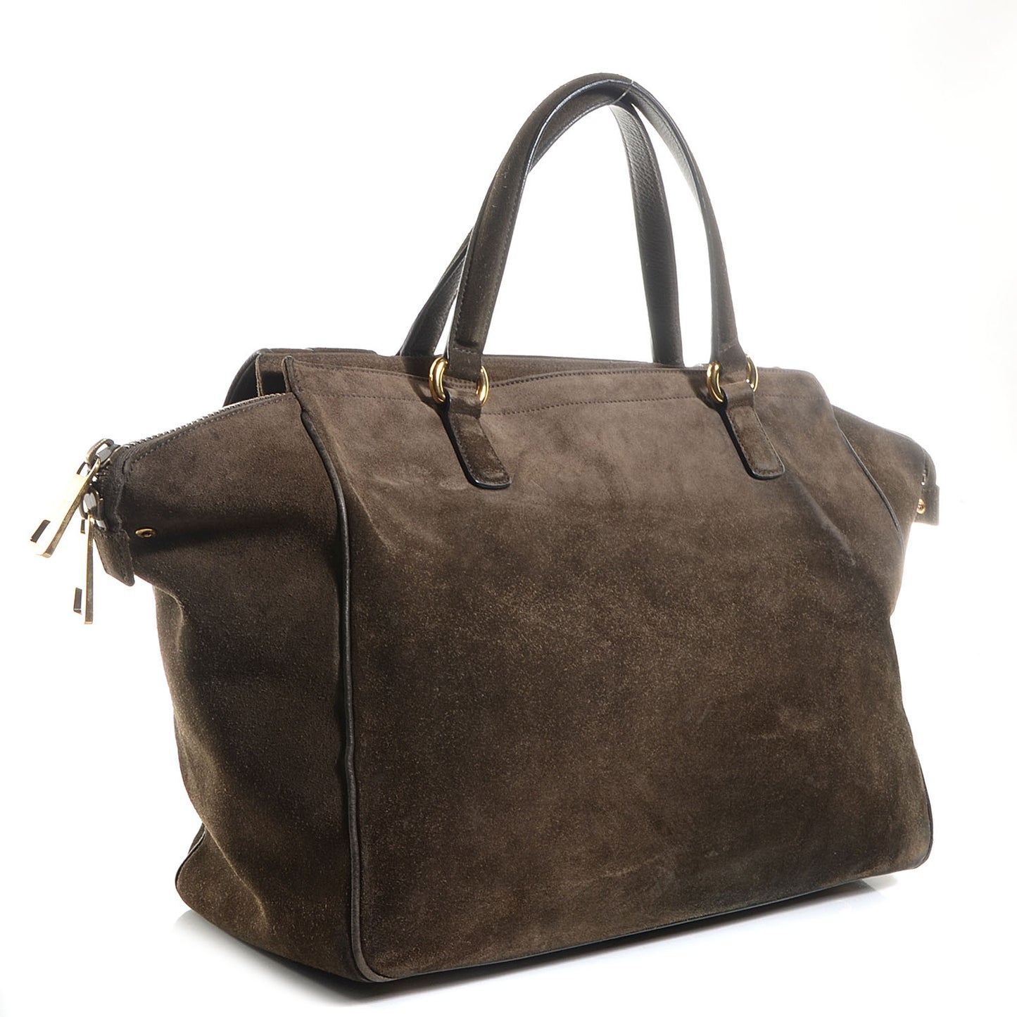 Suede Medium 1973 Top Handle Satchel Olive