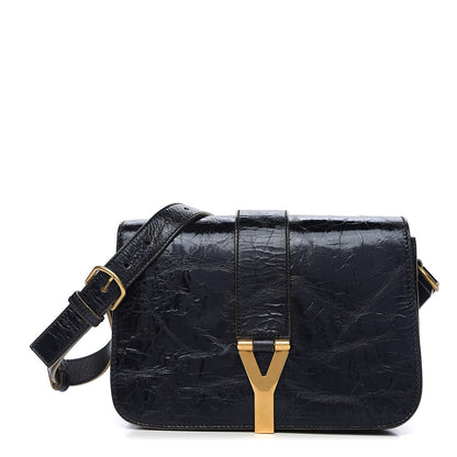 Saint Laurent Patent Crinkled Calfskin Classic Y Satchel Black 1 of 8