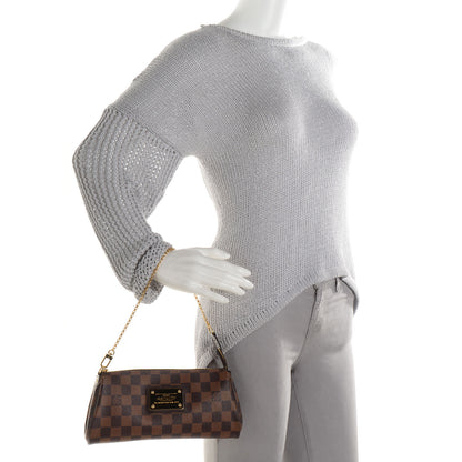 Louis Vuitton Damier Ebene Eva Clutch 2 of 8