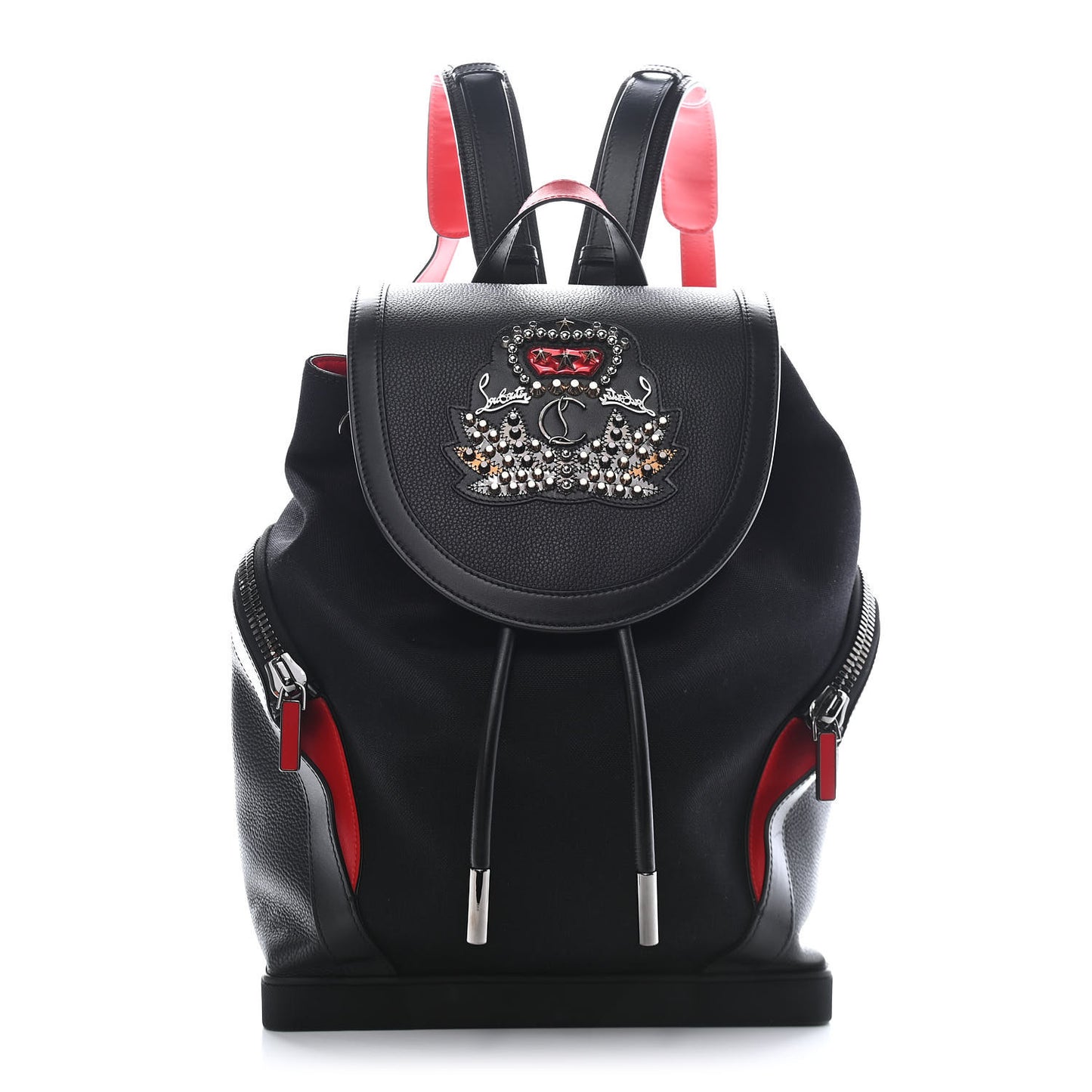 Calfskin Ecusson Explorafunk Backpack Black