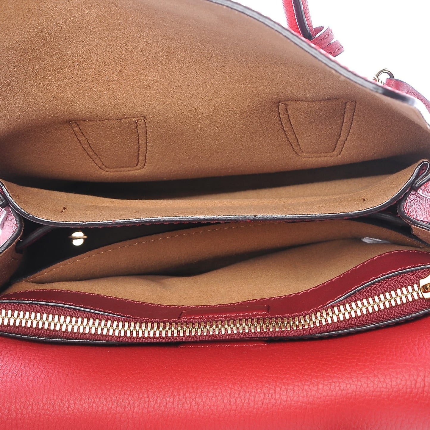 Grained Calfskin Mini Milla Tote Red