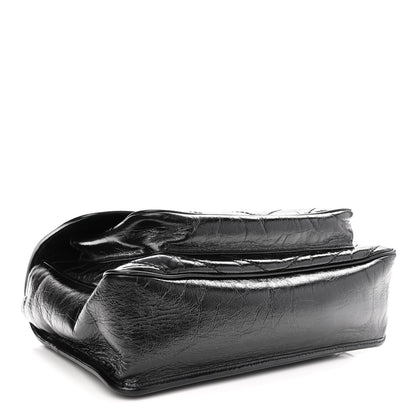 Saint Laurent Crinkled Calfskin Matelasse Monogram Large Niki Chain Satchel Black 4 of 9