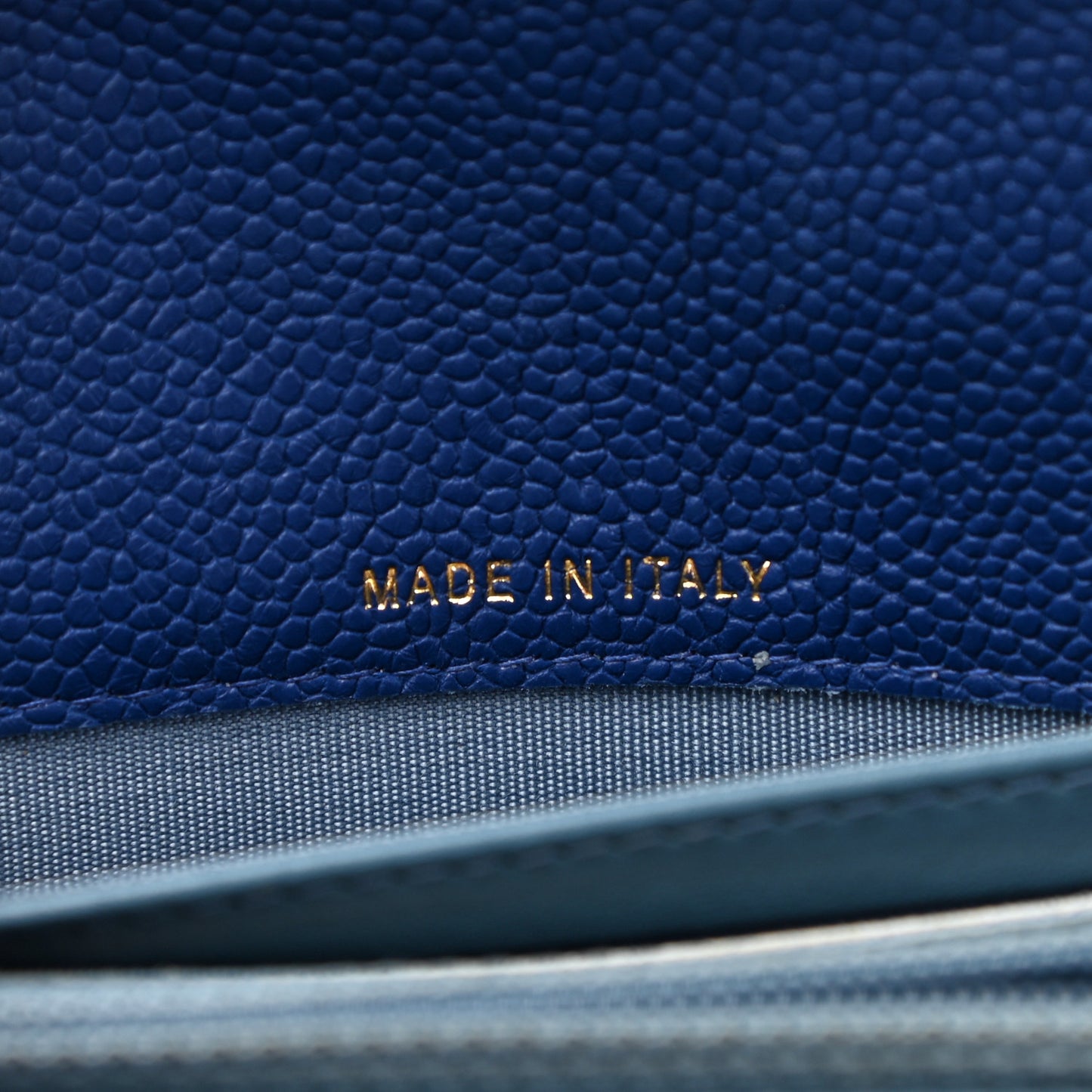 Caviar Quilted Medium CC Box Flap Wallet Blue