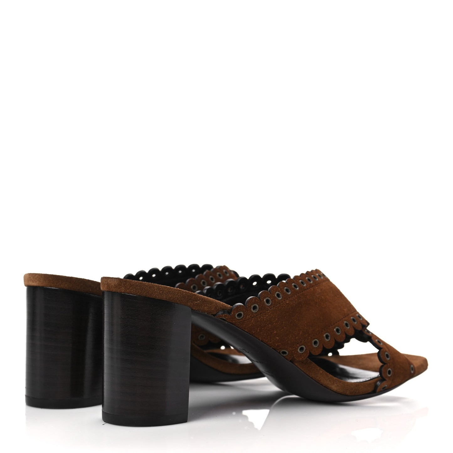 Suede Eyelet LouLou 70 Mules 37.5 Land