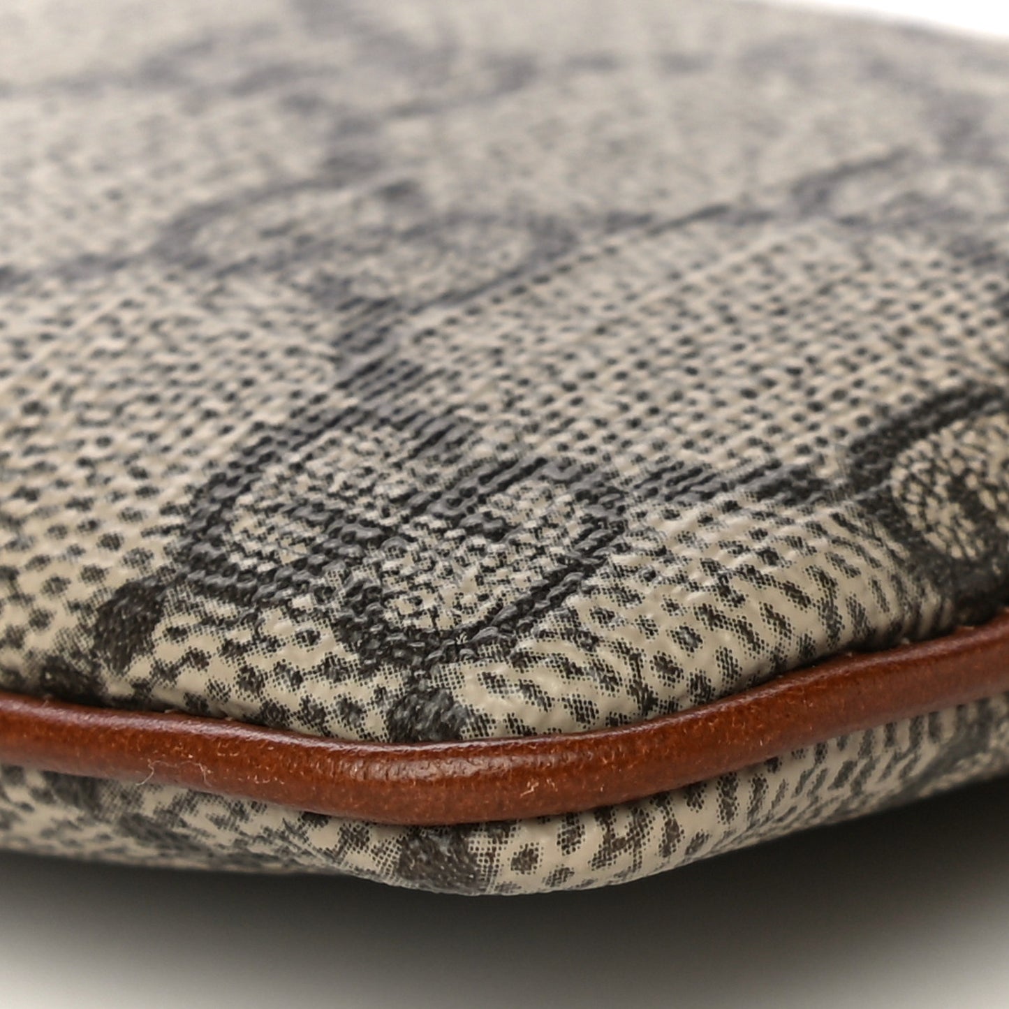 GG Supreme Monogram Key Case Brown