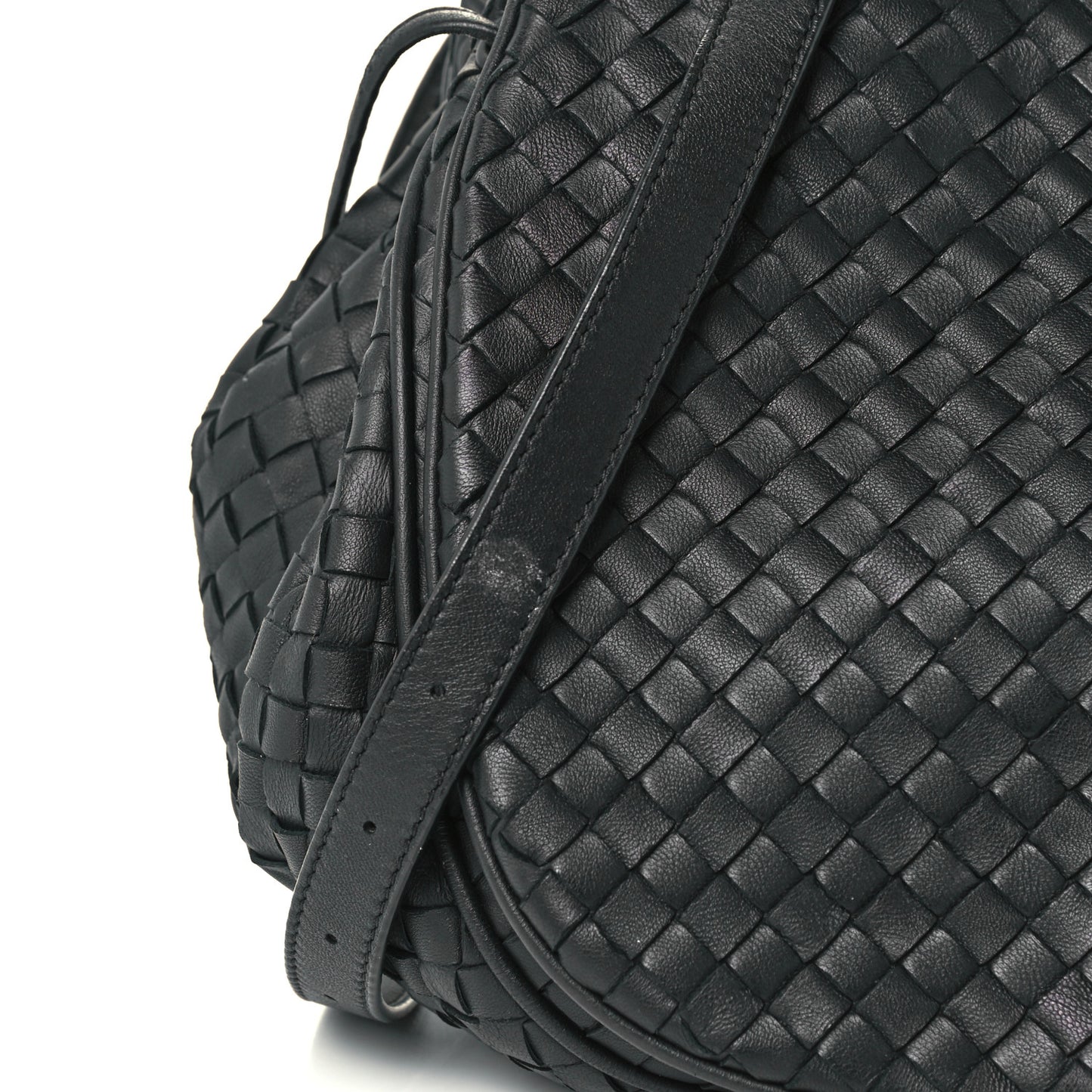 Nappa Intrecciato Message Bag Black