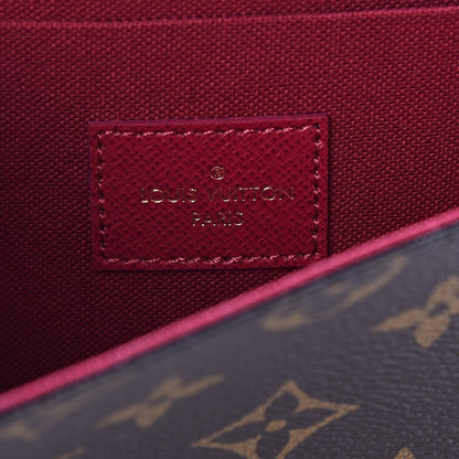 Louis Vuitton Monogram Pochette Felicie Chain Wallet Fuchsia 6 of 10