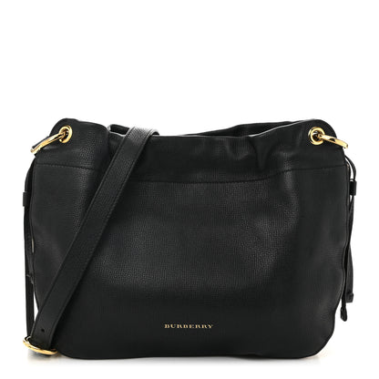 Burberry Grainy Calfskin House Check Small Bingley Black 1 of 11