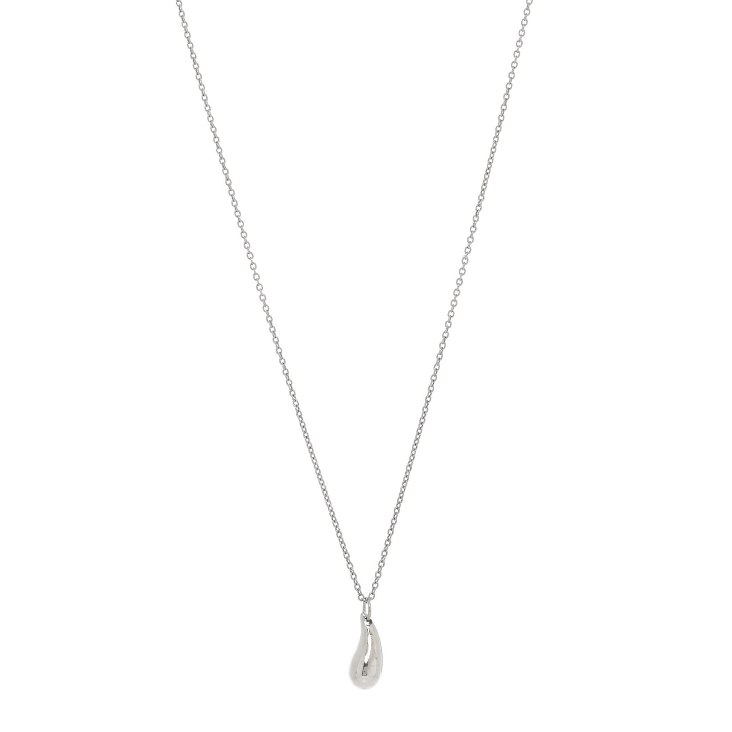 Sterling Silver 12mm Elsa Peretti Teardrop Pendant Necklace