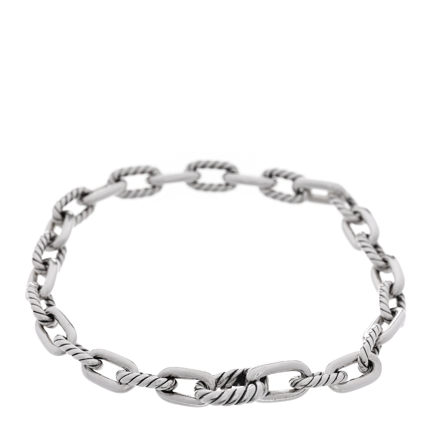 David Yurman Sterling Silver 10mm Medium Oval Link Bracelet 2 of 3