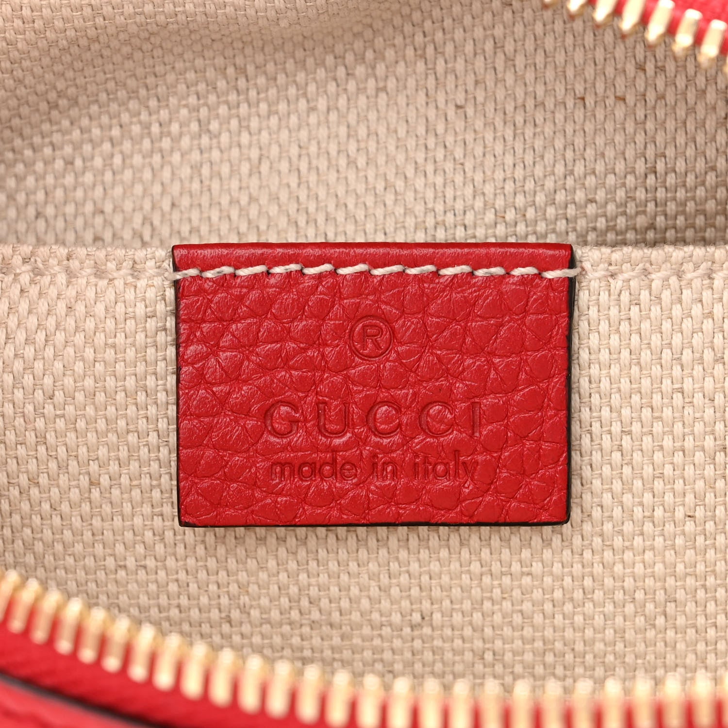 Gucci Pebbled Calfskin Small Soho Disco Bag Tabasco Red 6 of 10