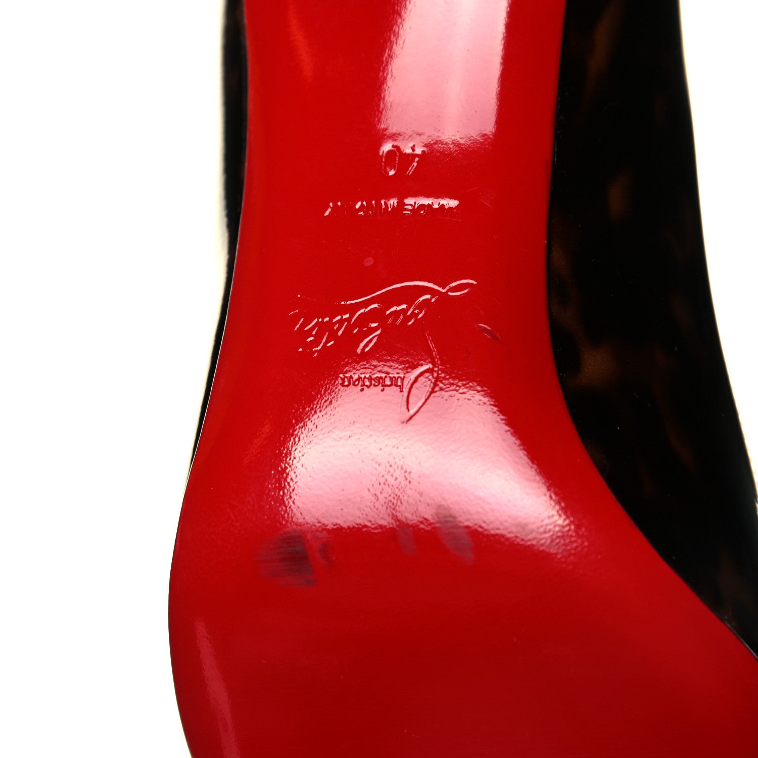 Christian Louboutin Patent Tartaruga Decollete 554 70 Pumps 40 Testa Di Moro 6 of 8