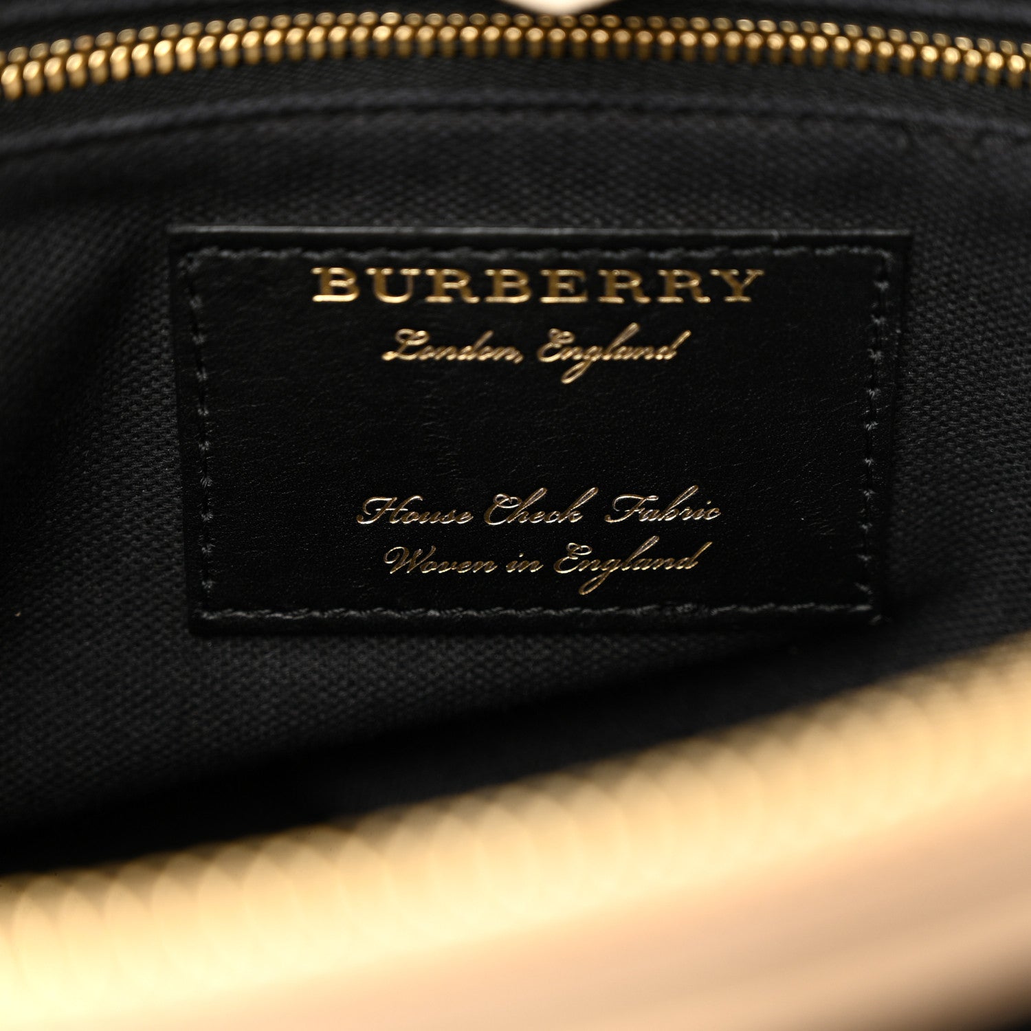 Burberry Derby Calfskin House Check Medium Banner Tote Limestone 6 of 14
