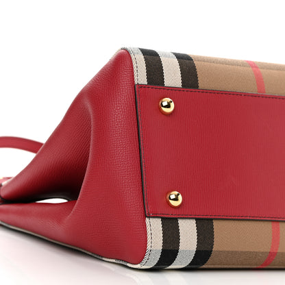 Burberry House Check Small Canterbury Tote Russet Red 9 of 12