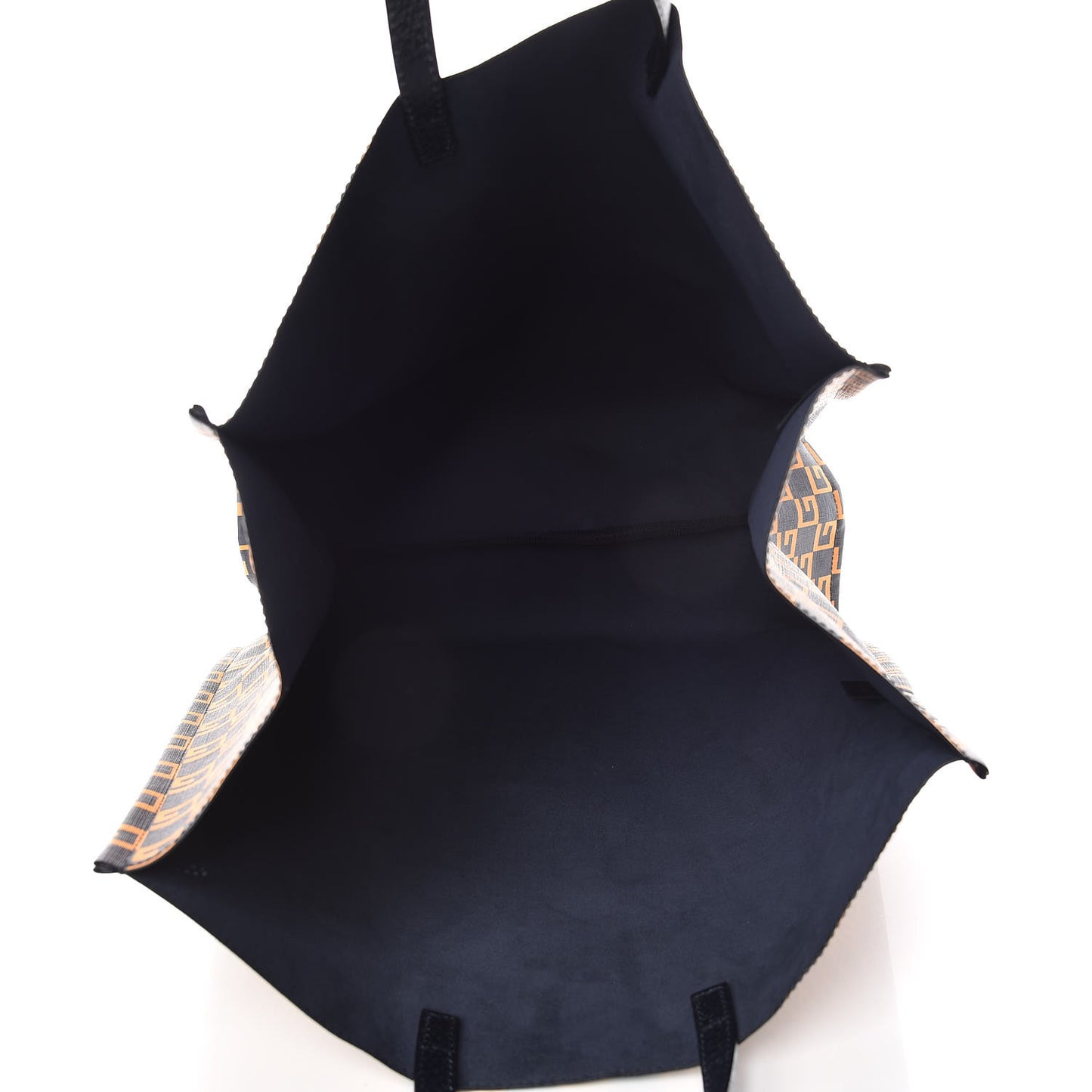 Coated Canvas Square G Vertical Tote Blue