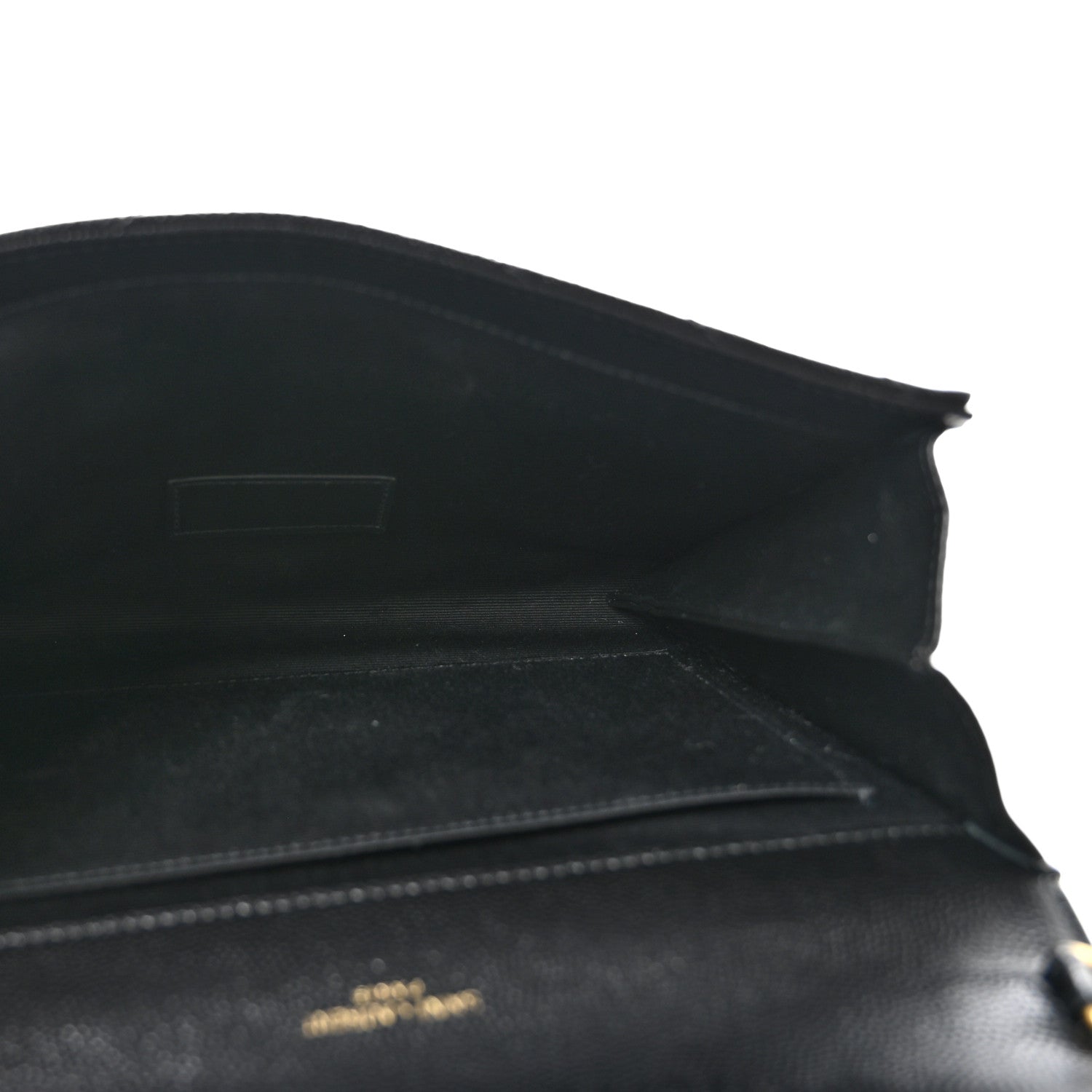 Saint Laurent Grain De Poudre Matelasse Chevron Monogram Envelope Clutch Black 5 of 13