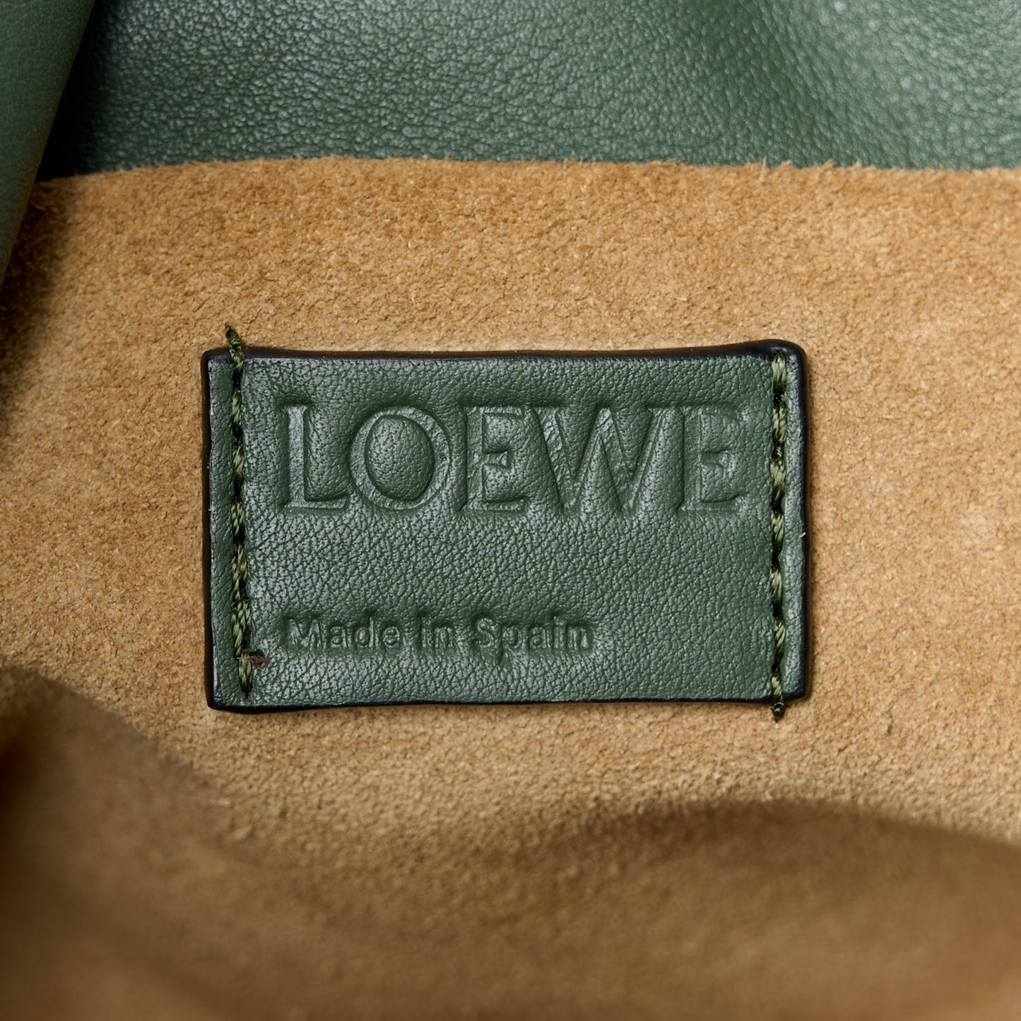 Calfskin Mini Flamenco Knot Bag Khaki