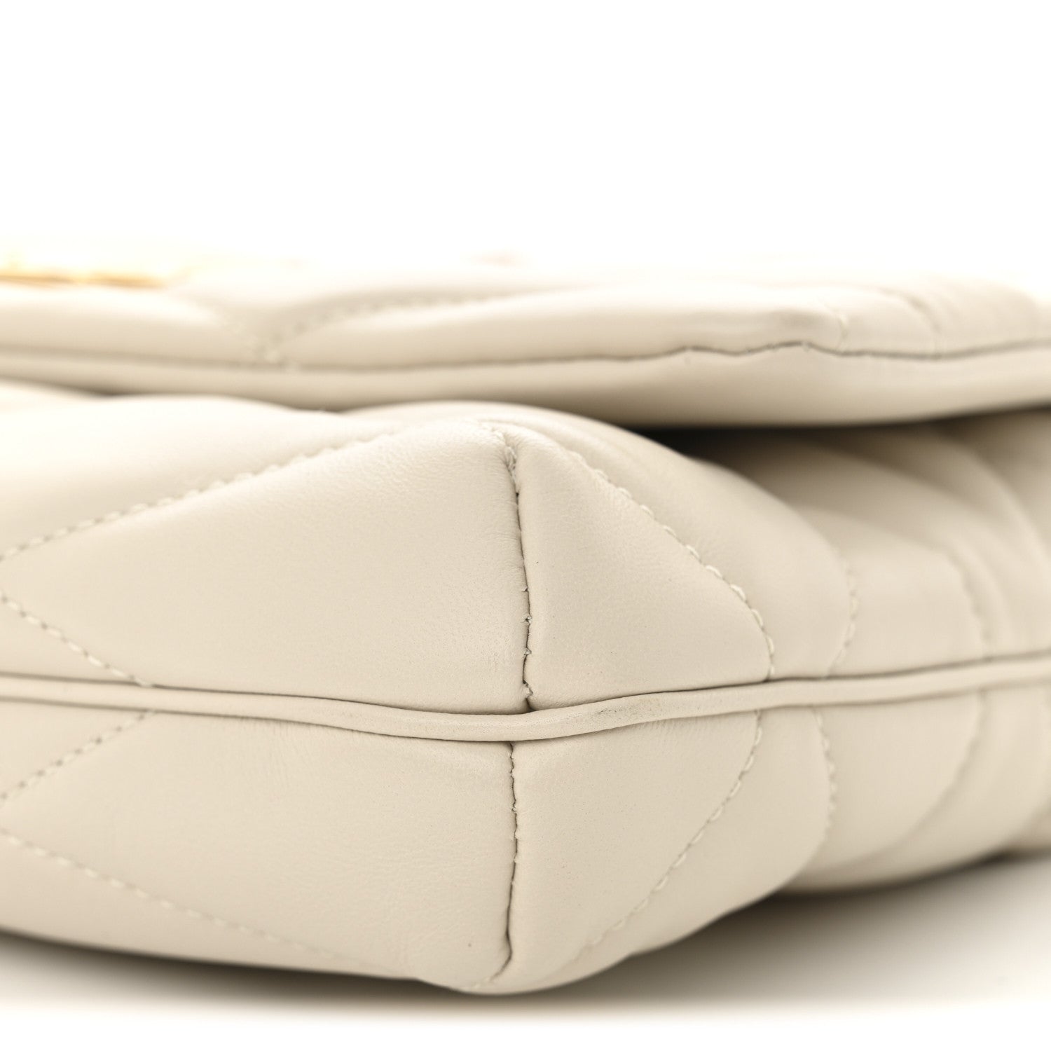 Saint Laurent Lambskin Quilted Le 57 Diamond Shoulder Bag Crema Soft 10 of 10