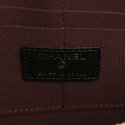 Chanel Lambskin Quilted Classic Pouch With Handle Black 6 of 7
