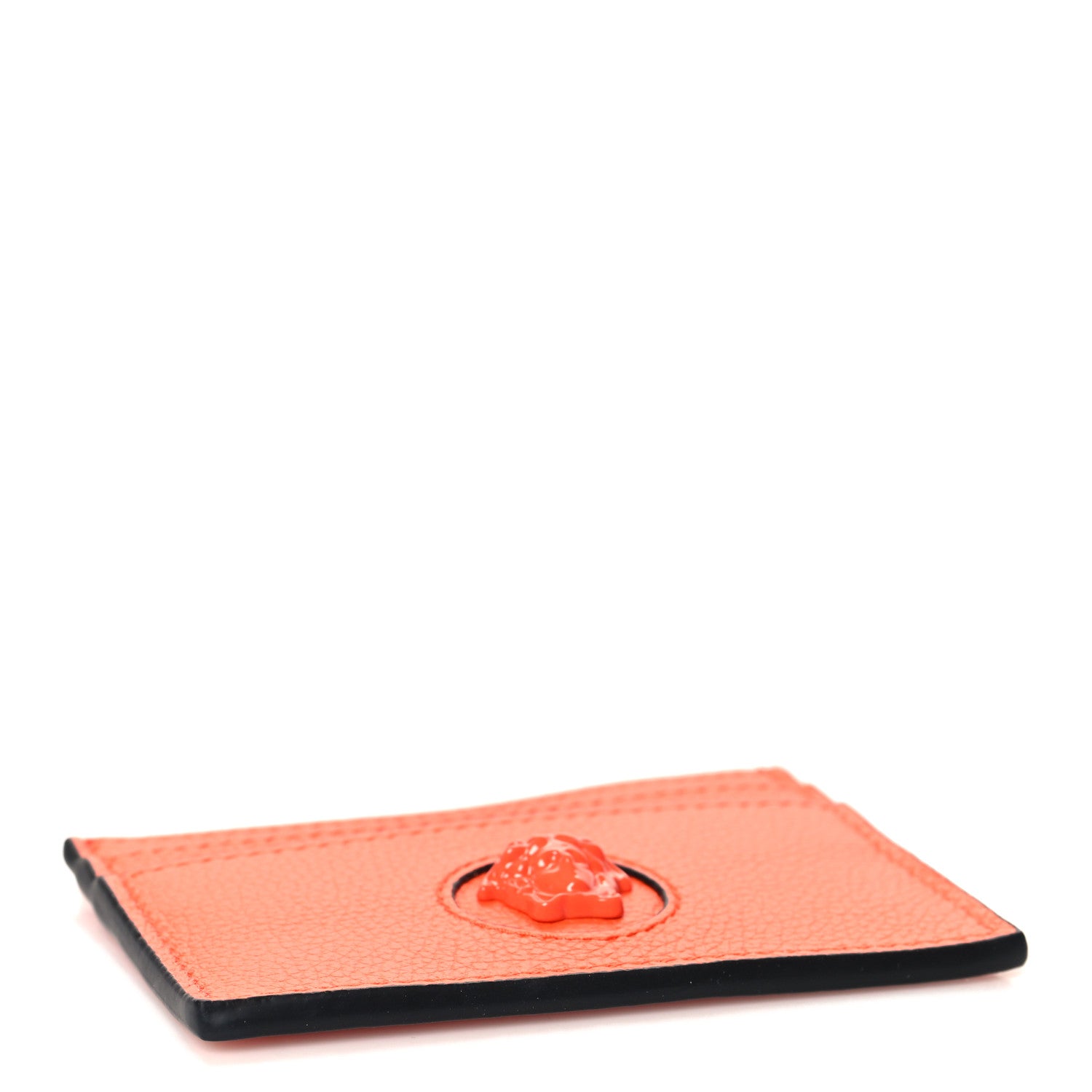Versace Calfskin Medusa Card Holder Orange 4 of 6
