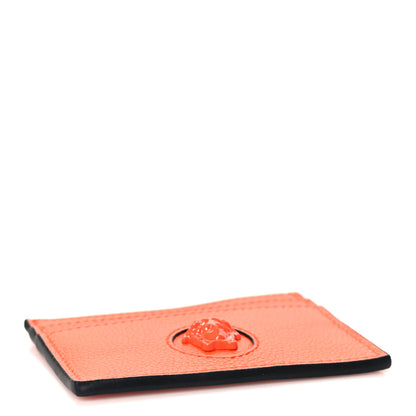 Versace Calfskin Medusa Card Holder Orange 4 of 6