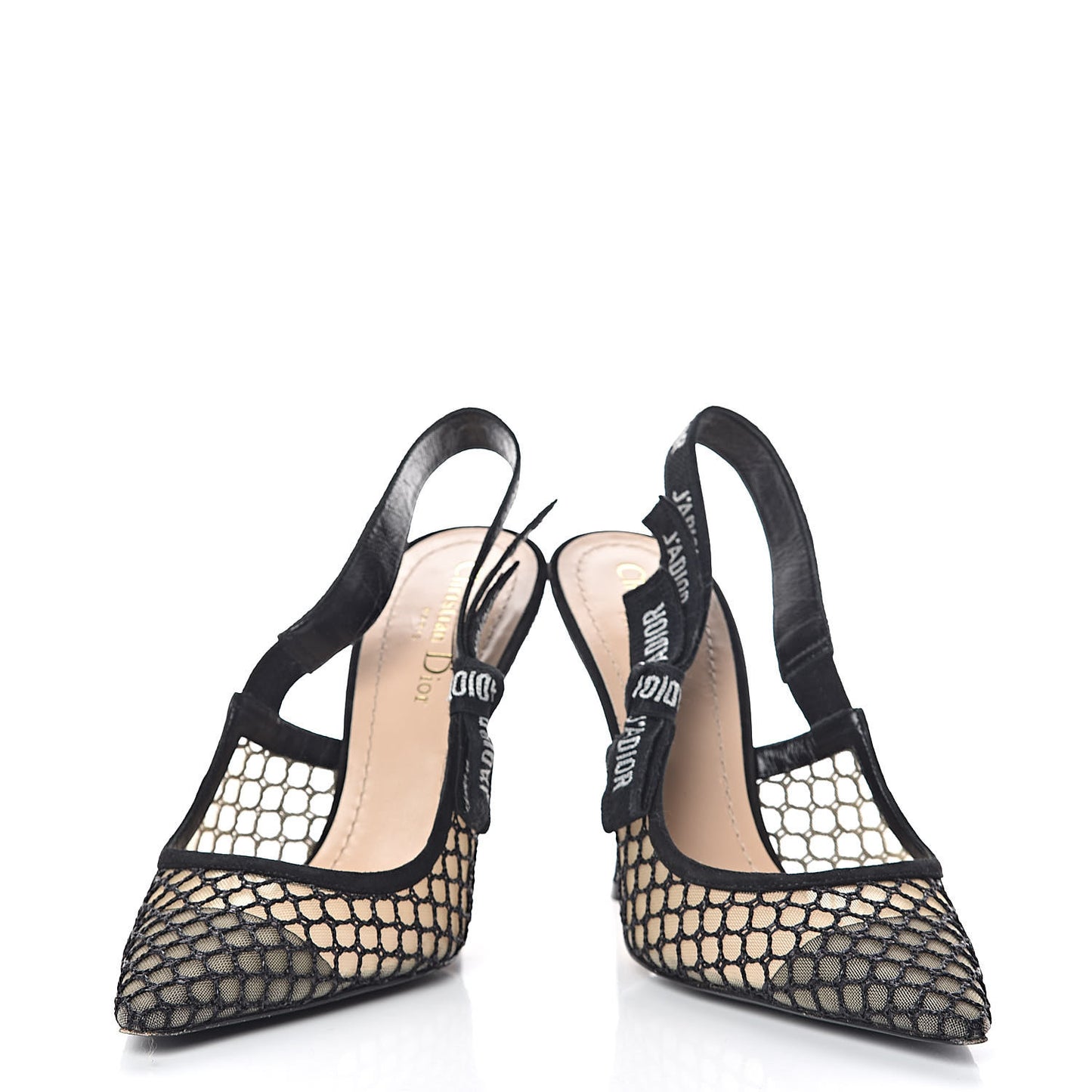 Resille Lambskin Ribbon J'Adior Slingback 100mm Pumps 39 Black