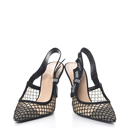 Christian Dior Resille Lambskin Ribbon J'Adior Slingback 100mm Pumps 39 Black 6 of 11