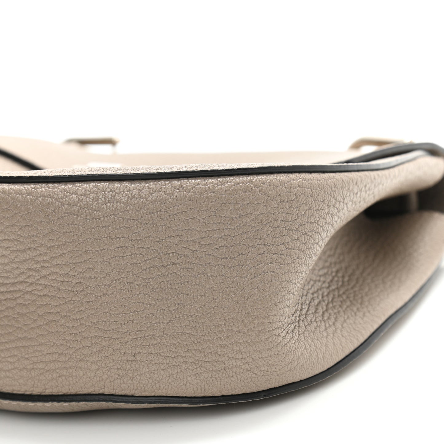 Grained Lambskin Drew Shoulder Bag Motty Grey