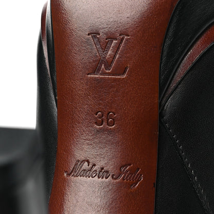 Louis Vuitton Calfskin Belted Platform Ankle Boots 36 Black 6 of 6