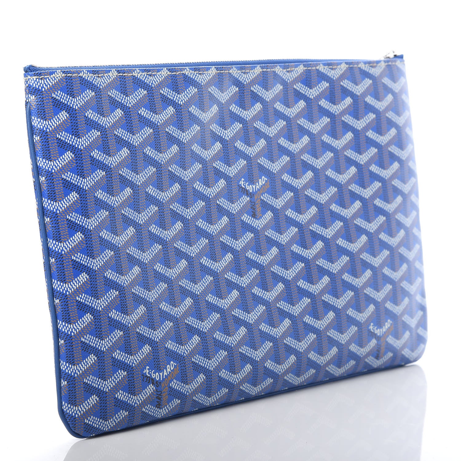 Goyard Goyardine Senat Pochette MM Sky Blue 3 of 8