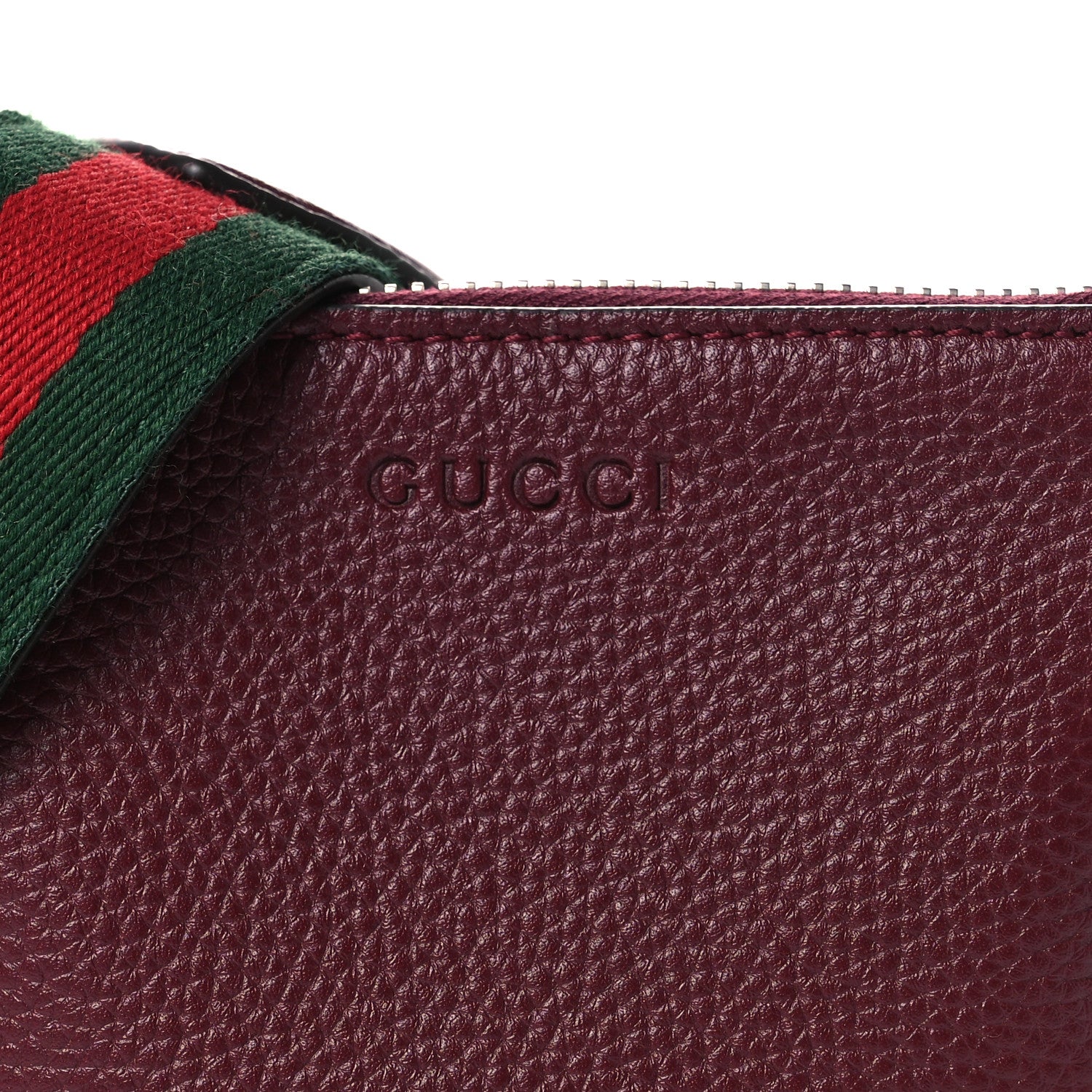Gucci Pebbled Calfskin Mini B Shoulder Bag Red 8 of 11