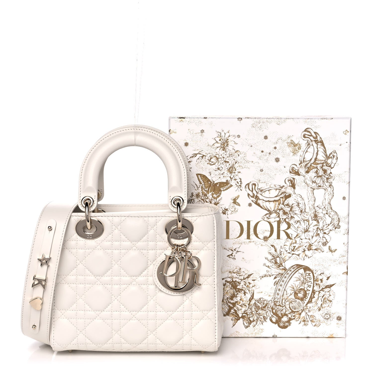 Christian Dior Lambskin Cannage Small My ABCDior Lady Dior White 12 of 12