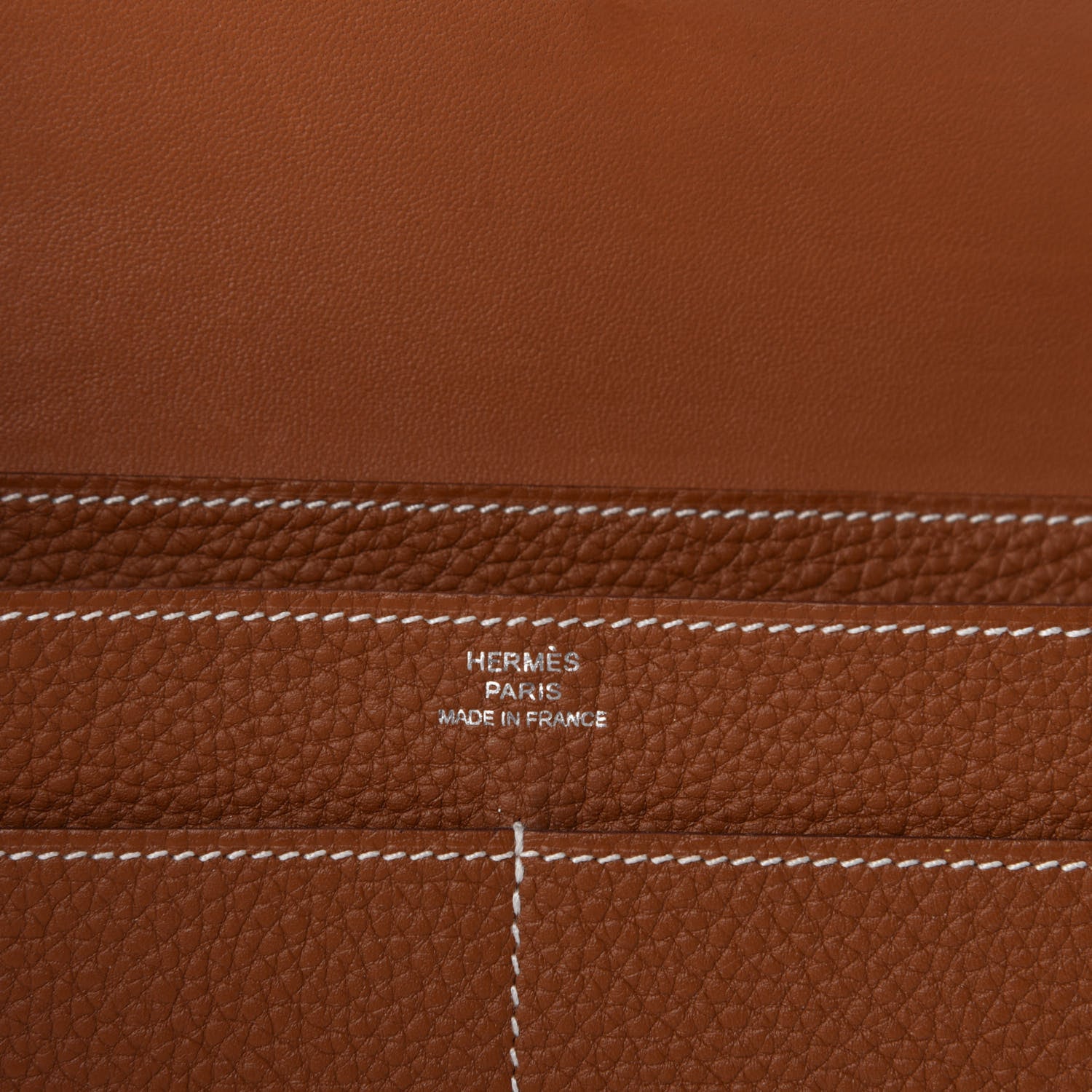 Hermes Togo Dogon Duo Wallet Gold 7 of 8