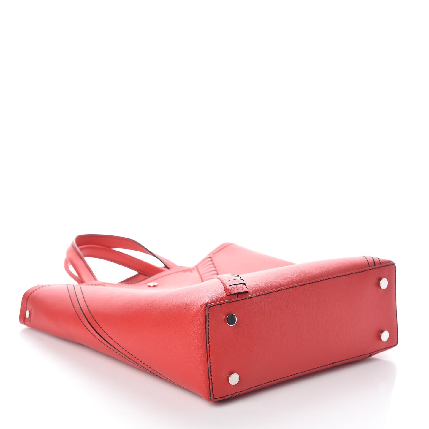 Smooth Calfskin Hex Tote Cardinal