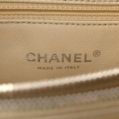 Chanel Glazed Calfskin Boy Satchel Flap Blue 6 of 10