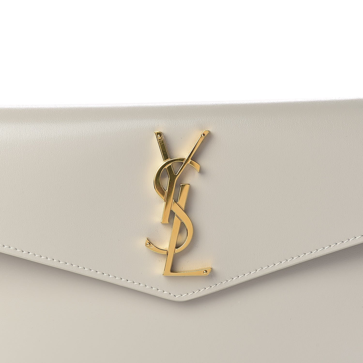 Saint Laurent Smooth Shiny Calfskin Uptown Pouch Crema Soft 12 of 13