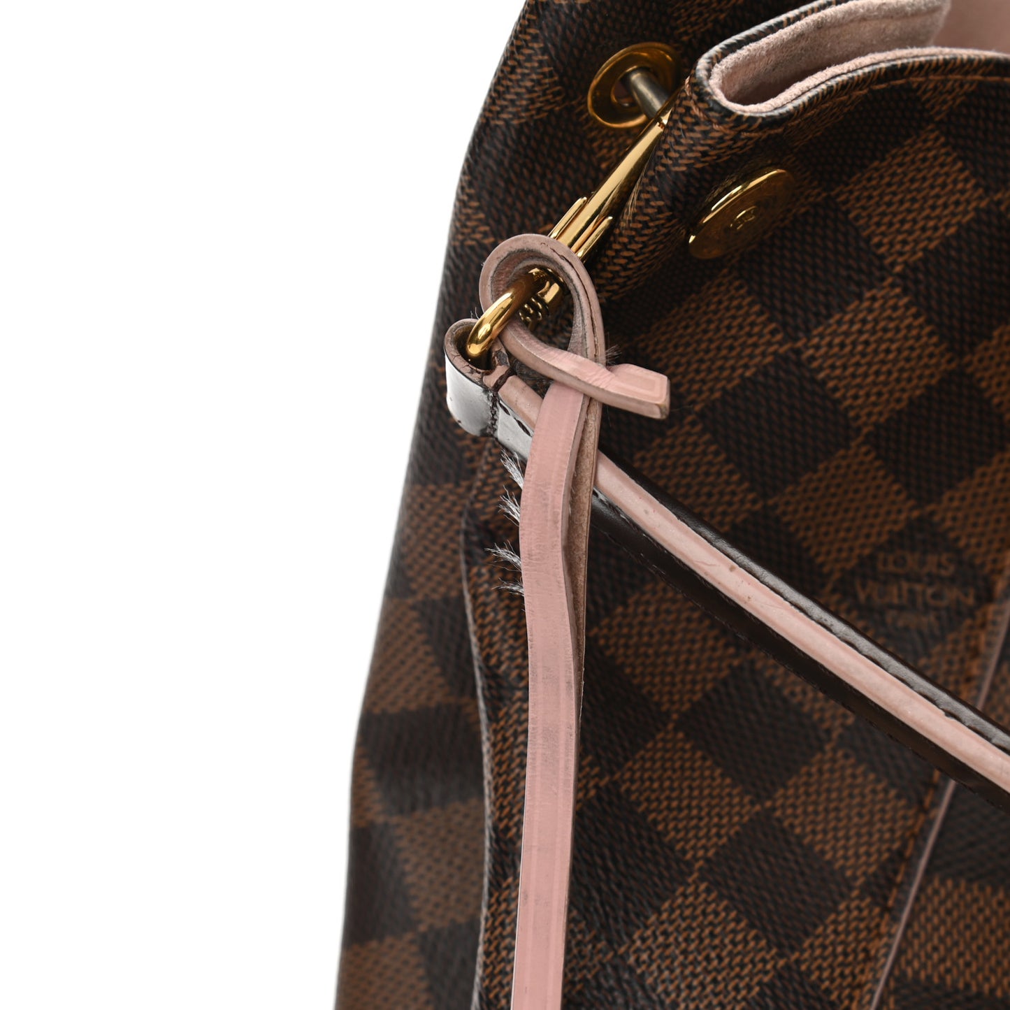 Damier Ebene Caissa Hobo Rose Ballerine