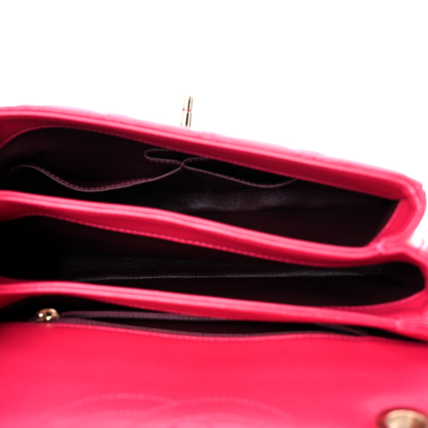 Lambskin Quilted Small Trendy CC Flap Dual Handle Bag Pink