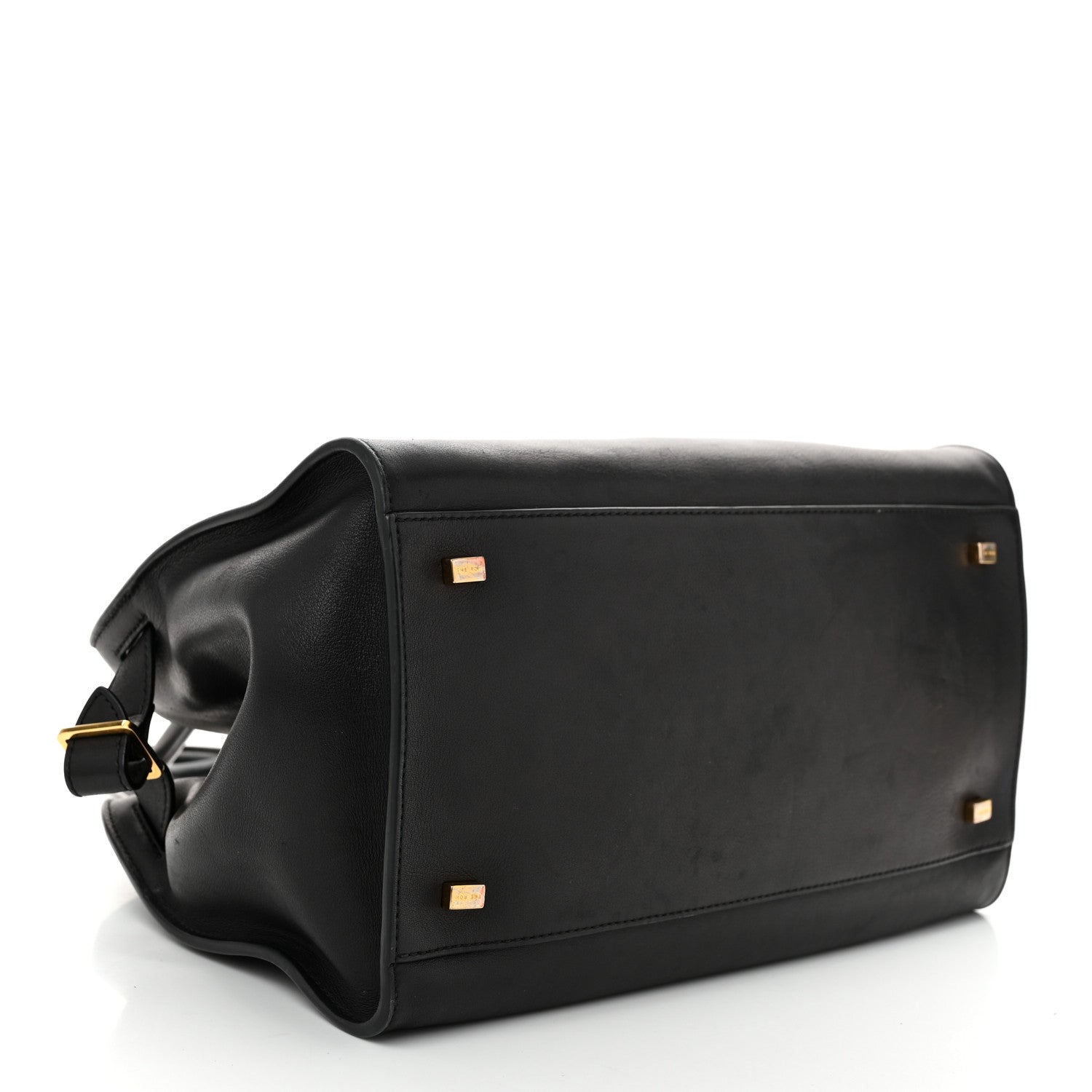 The Row Polished Saddle Calfskin Soft Margaux 12 Black 4 of 11