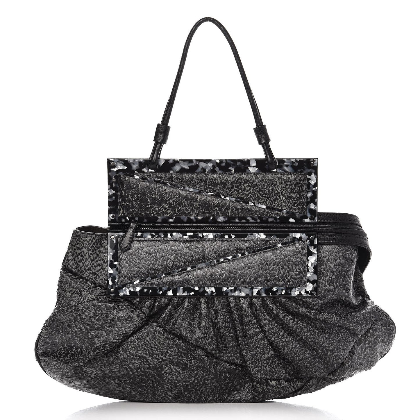 Calf Hair To You Convertible Clutch Grey