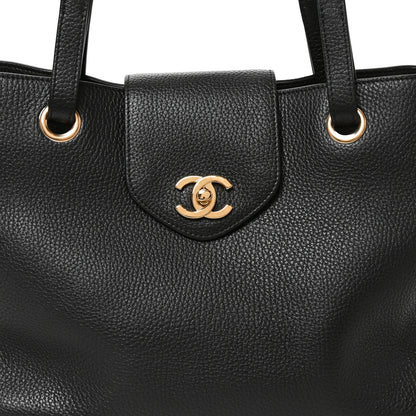 Chanel Grained Calfskin Shopping Tote Black 8 of 10