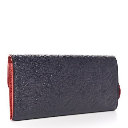 Louis Vuitton Empreinte Bloom Flower Emilie Wallet Marine Rouge 3 of 8
