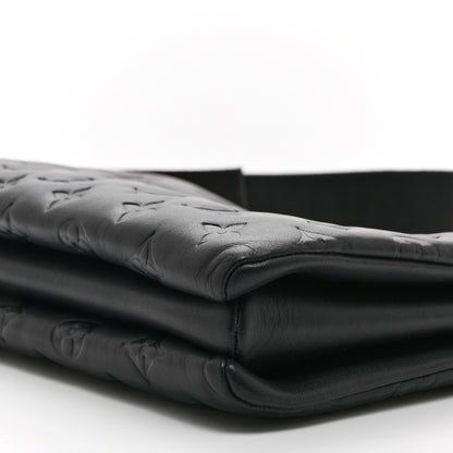 Louis Vuitton Lambskin Embossed Monogram Scarf Coussin PM Black 9 of 9