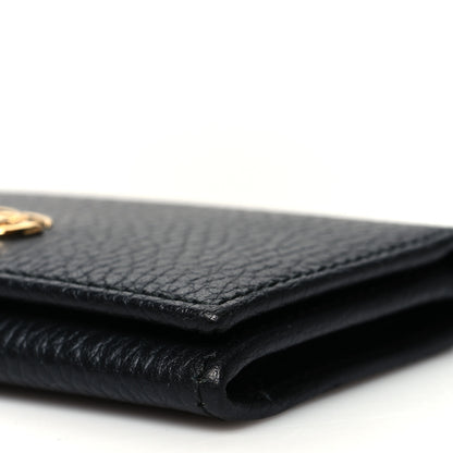 Gucci Pebbled Calfskin GG Marmont Card Case Black 10 of 11