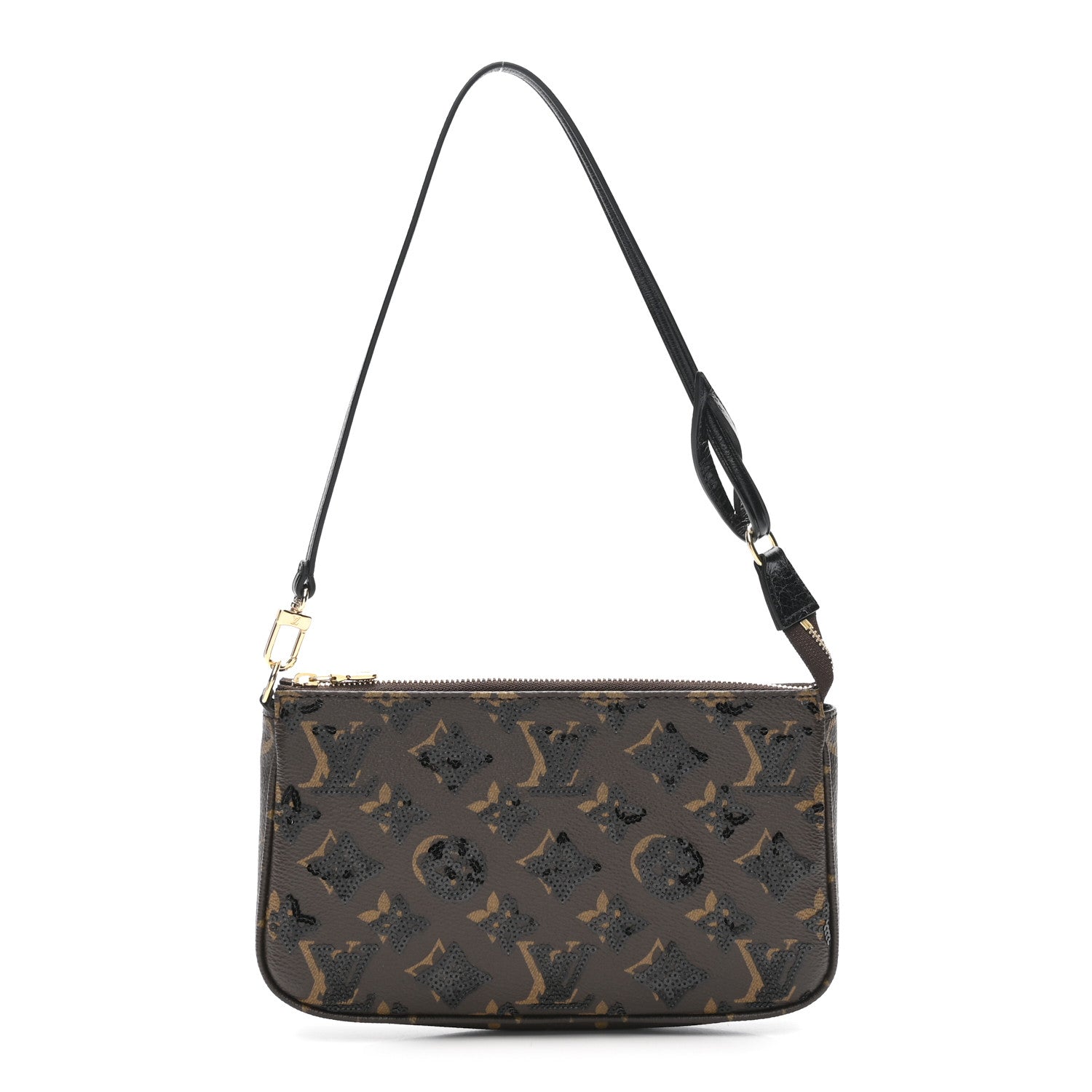 Louis Vuitton Monogram Sequins Pochette Accessories Black 1 of 10