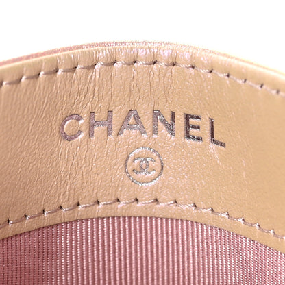 Chanel Iridescent Calfskin Quilted Card Holder Pink 6 of 8