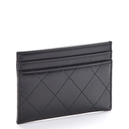 Chanel Lambskin Quilted CC Card Holder Black 3 of 8