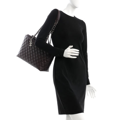 Chanel Calfskin Quilted Large Shopping Tote Burgundy 2 of 8